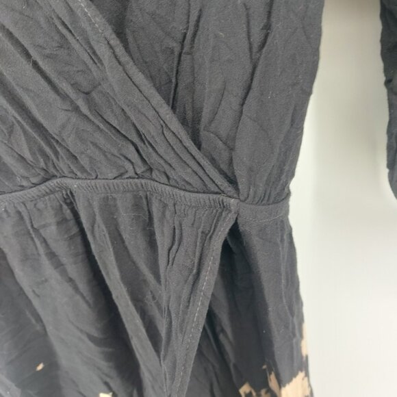 Young Fabulous  Broke Tie Dye Asymmetrical Faux Wrap Bohemian Maxi Dress - Picture 3 of 5